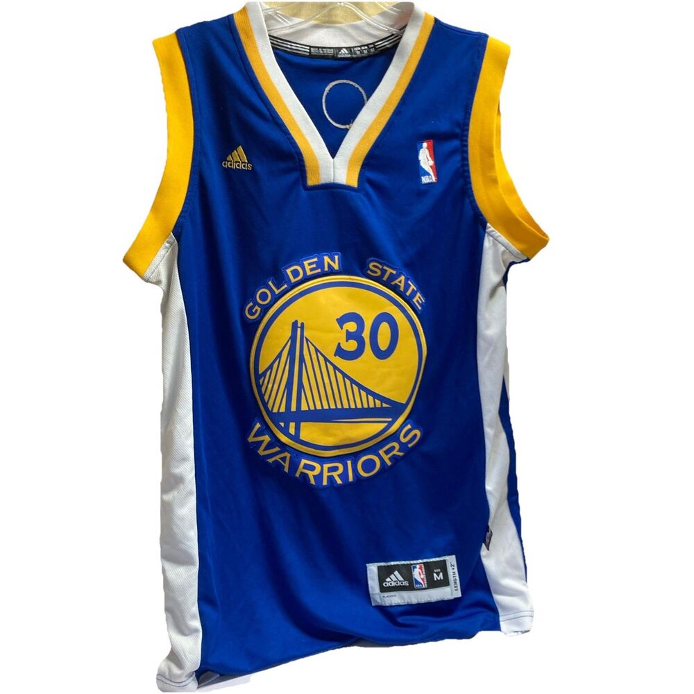 Golden State Warriors Steph Curry #30 Adidas Swingman Blue NBA Jersey Medium